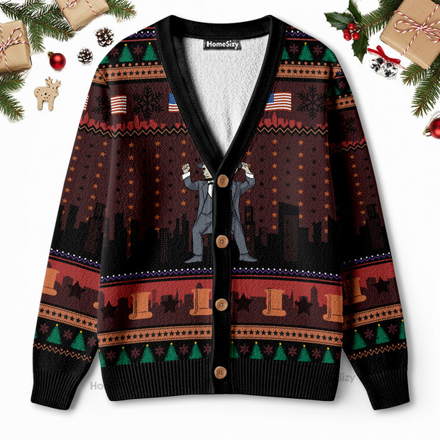 Abraham Lincoln Joker - Christmas Gift For Adults - 3D Ugly Christmas Cardigan QT309389