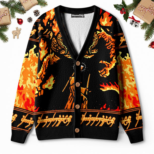 Lord of the Rings You Shall Not Pass Ugly Cardigan for Adults