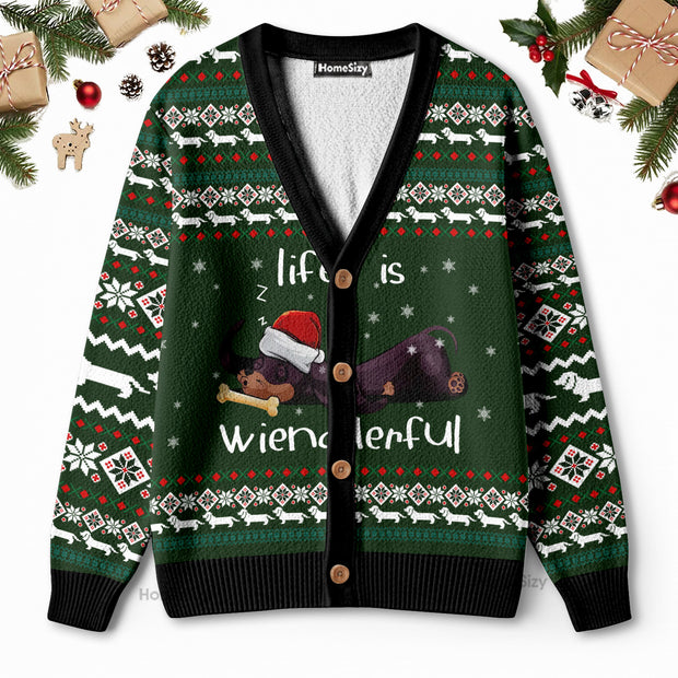 Dachshund Wienderful Christmas Ugly Cardigan For Men And Women QT4120406