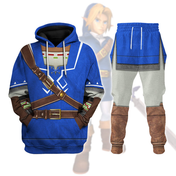 Link Zora Tunic Attire Cosplay Costume - Hoodie Sweatshirt Tshirt Sweatpants ZDHS49 LOZD
