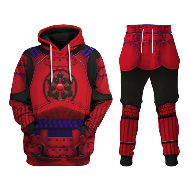 Stwa Ashigaru Red Akazonae Koyal Guard Costume Hoodie Sweatshirt T-Shirt Sweatpants CSSWR033 HSQT4199
