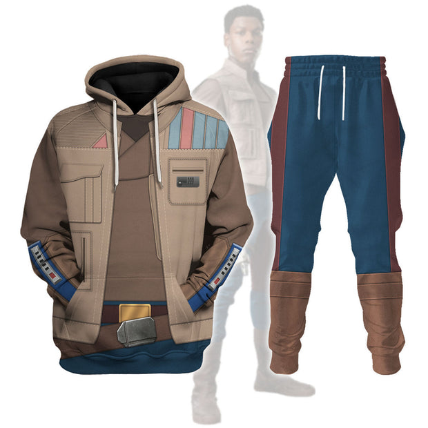 Stwa Finn Costume Hoodie Sweatshirt T-Shirt Sweatpants CSSWR087 HSQT4226