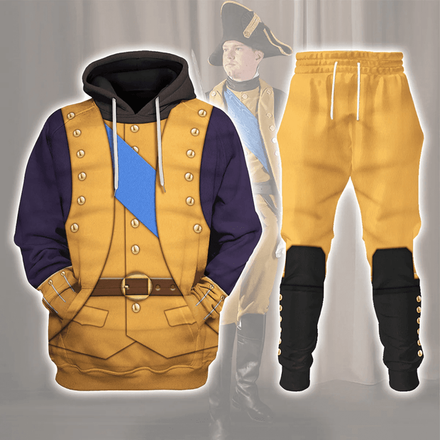 American Infantry Officer-1776-1783 Uniform All Over Print Hoodie Sweatshirt T-Shirt Tracksuit CSACW021