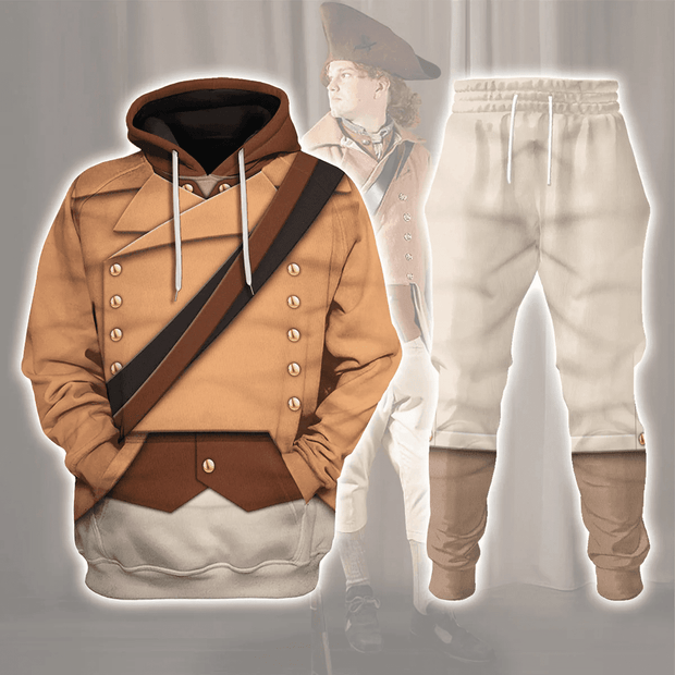 Colonial Militia-1776 Uniform All Over Print Hoodie Sweatshirt T-Shirt Tracksuit CSACW022