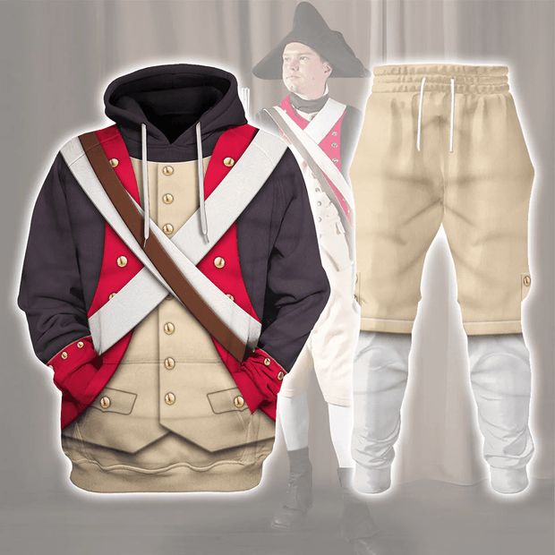 American Infantry-8th Continental Regiment-1783 Uniform All Over Print Cosplay Costume - Hoodie Set PT4070601 CSACW011