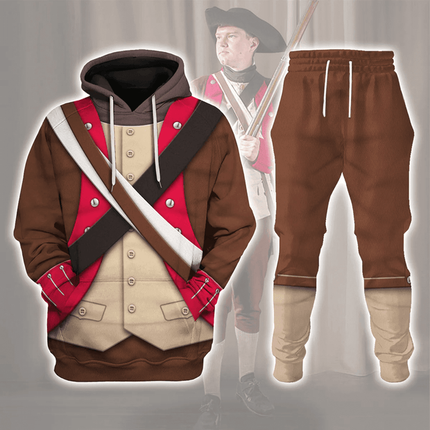American Infantry-6th Continental Regiment-1776-1783 Uniform All Over Print Hoodie Sweatshirt T-Shirt Tracksuit CSACW016
