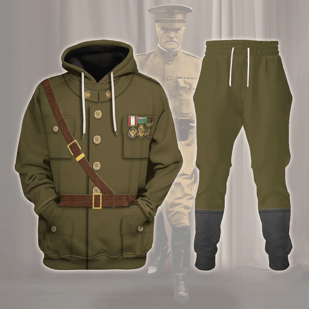 General John J. Jack Pershing Costume Hoodie Sweatshirt T-Shirt Tracksuit
