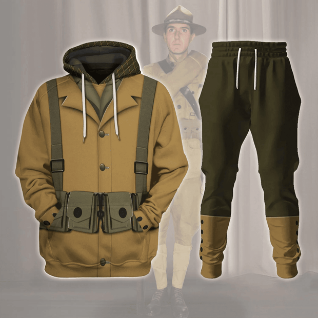 US Army WW1 Infantryman - Cosplay Costume Hoodie Sweatshirt T-Shirt Tracksuit QT309586