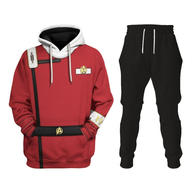 3D Starfleet UniformThe Wrath of Khan - Cosplay Costume Hoodie Set QT309043 STHS008