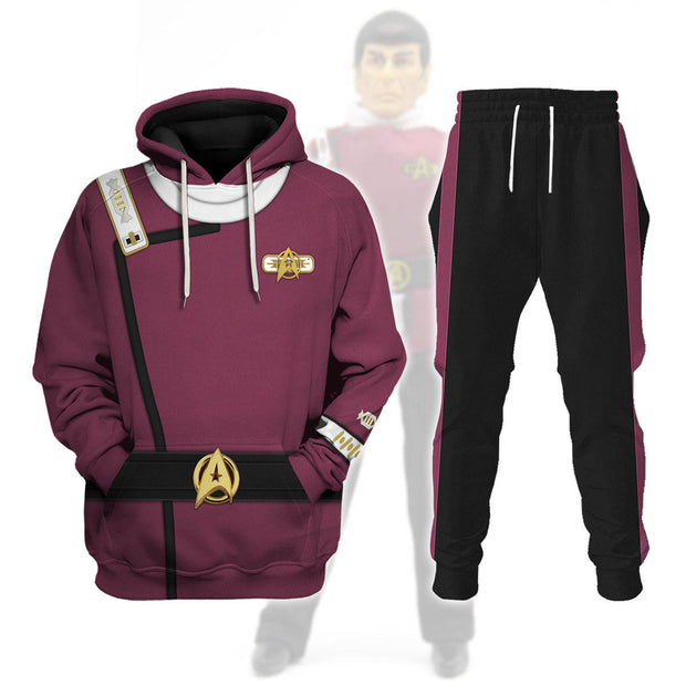Captain Spock Costume Hoodie Sweatshirt T-Shirt Sweatpants Apparel STHS004 HSSK002