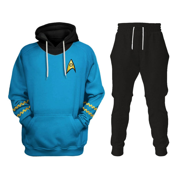 The Original Series Spock Blue Cosplay Costume - Hoodie Set STHS047 PT402015