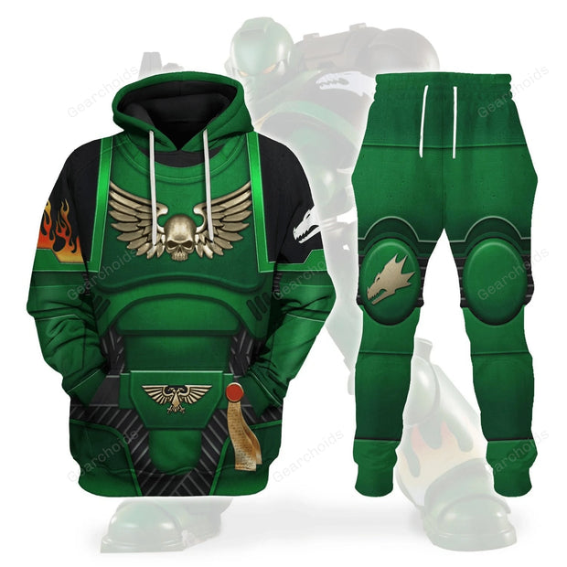 Warhammer Space Marines Salamanders - Costume Cosplay Hoodie Sweatshirt Sweatpants WHHS06 CSWRH006