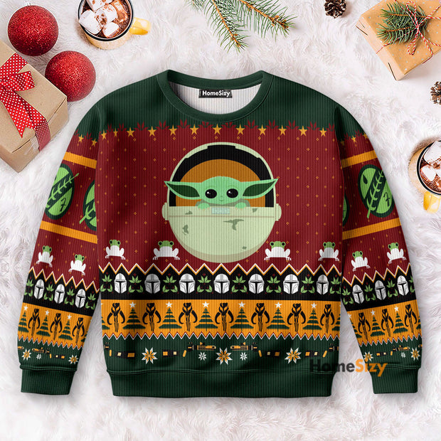 Stwa Baby Yoda The Mandalorian - Christmas Gift For Fans - 3D Ugly Christmas Sweaters