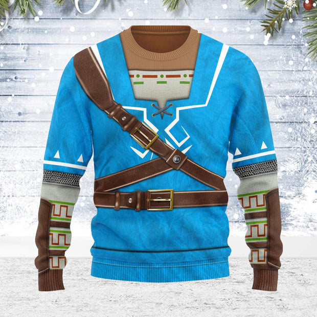 Link Zelda Champions Tunic Themed Costume Unisex Christmas Wool Sweater QT308910 LOZD