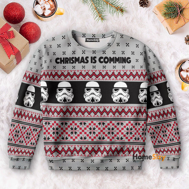 Christmas Is Comming Stwa Storm Trooper - Ugly Christmas Sweater