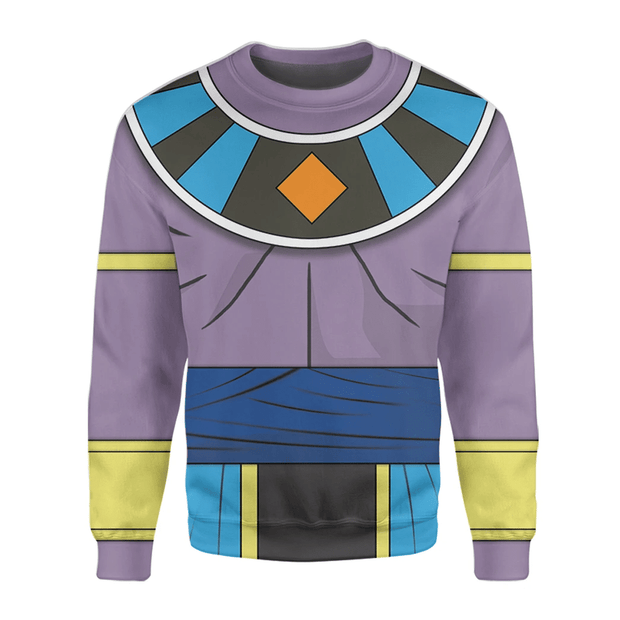 3D Anime DrBa Z Beerus God Jesus Of Destruction Custom Cosplay Costume Pullover Ugly Sweater