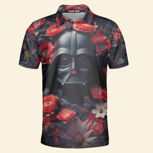 Stwa Darth Vader Flower Polo Shirt - Gift For Fans