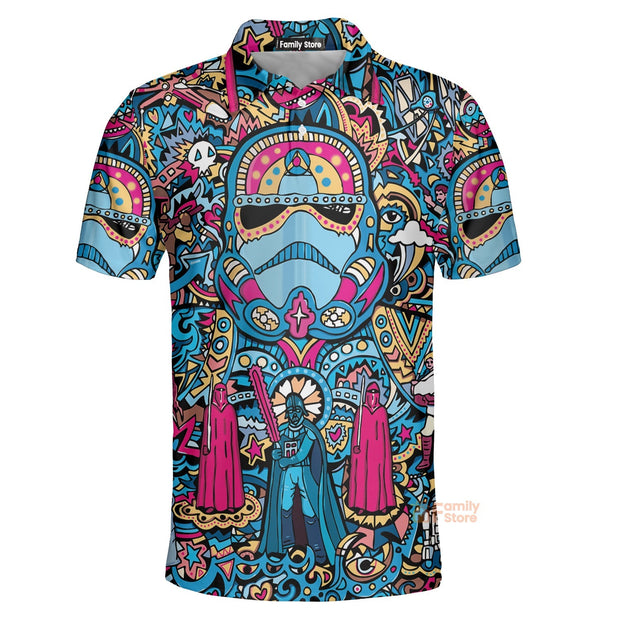 Stwa Stormtrooper Psychedelic Polo Shirt - Gift For Fans