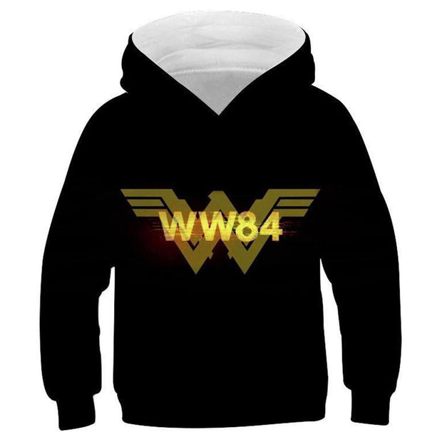 Kids Wonder Woman 1984 Hoodies 3D Print Pullover Sweatshirt Outfit Cosplay Casual Outerwear