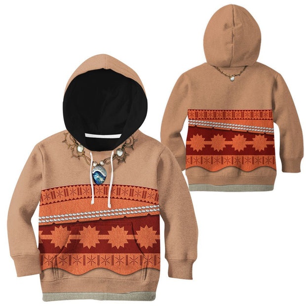 3D Kids Moana Princess Custom Cosplay Tshirt Hoodie Apparel