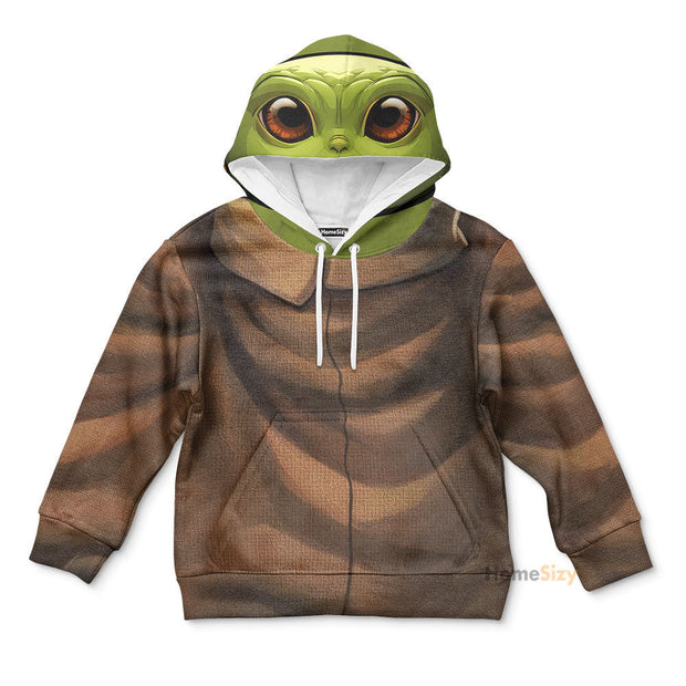 Star War Baby Yoda - Cosplay Costume 3D Kid Hoodie QT309682