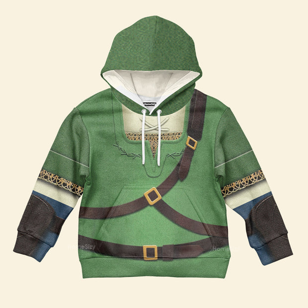 Kids The Legend of LOZD   Hoodies Link Cosplay Hooded Sweatshirt Casual Pullover Hoodie QT210313Hn