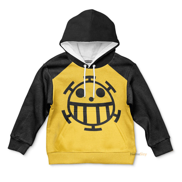 Kids OnPi Hoodie Trafalgar Law Cosplay Hooded Pullover Sweatshirt Cosplay Costume QT308836