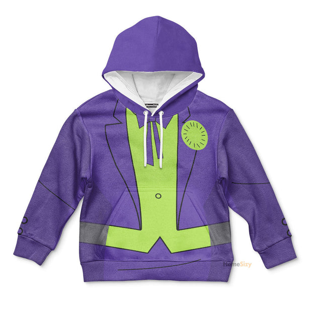 3D Joker Animated TV Show Custom Cosplay Costume Kid Hoodie QT209346Hc