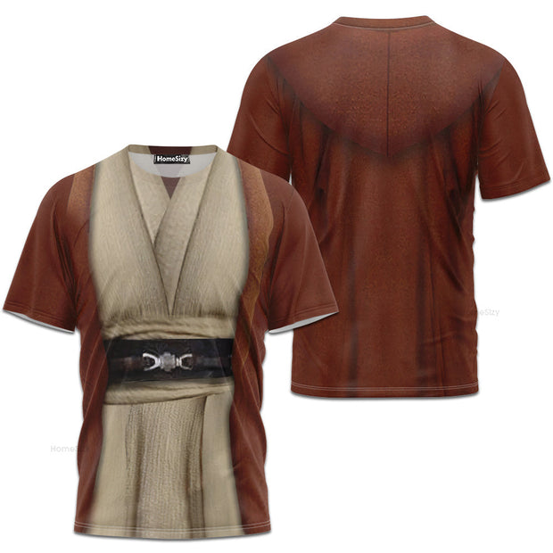 Obi Wan Kenobi Stwa Cosplay Costume - 3D Tshirt