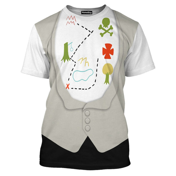 Mr Darling Peter Pan Cosplay Costume - 3D Tshirt