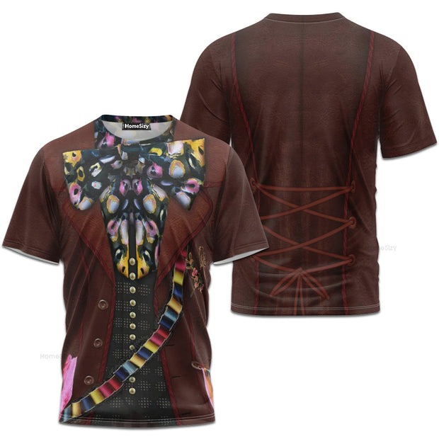Mad Hatter Alice In Wonderland Cosplay Costume - 3D Tshirt