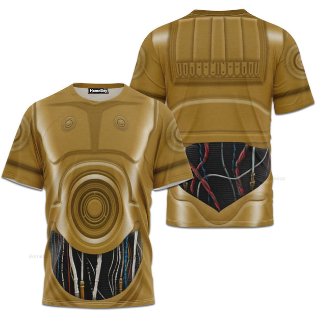 C3Po Stwa Cosplay Costume - 3D Tshirt