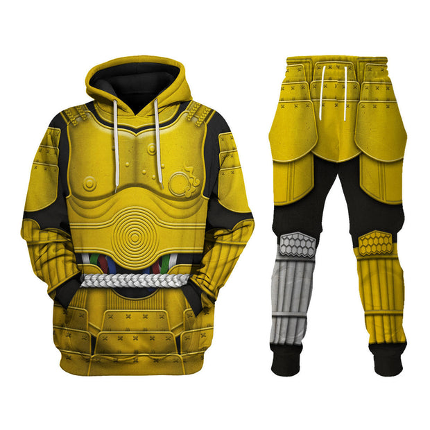 Stwa C-3PO Samurai Costume Hoodie Set CSSWR039 HSQT4202