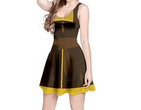 Anna Princess Frozen 2 Cosplay Costume - Skater Dress