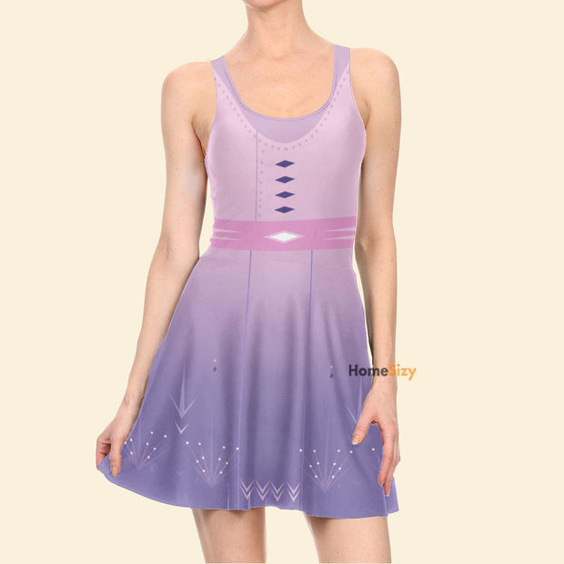 Frozen 2 Movie Elsa Celebration Elsa Cosplay Costume - Skater Dress