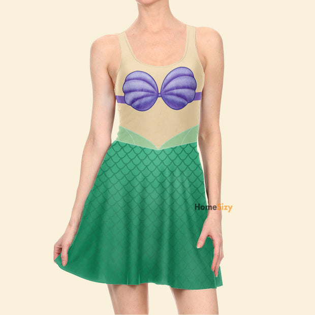 Ariel Little Mermaid Cosplay Costume - Skater Dress