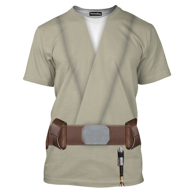 Stwa Luke Skywalker Cosplay Costume - 3D Tshirt