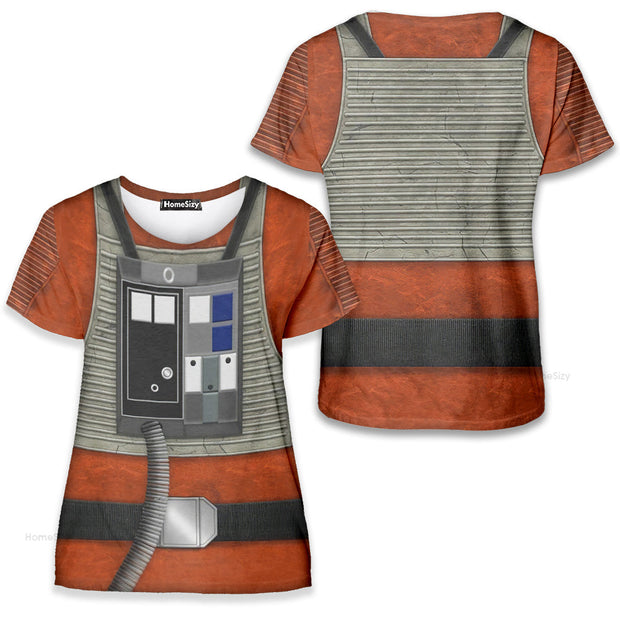 Luke Skywalker Flight Suit Stwa Cosplay Costume - 3D Tshirt