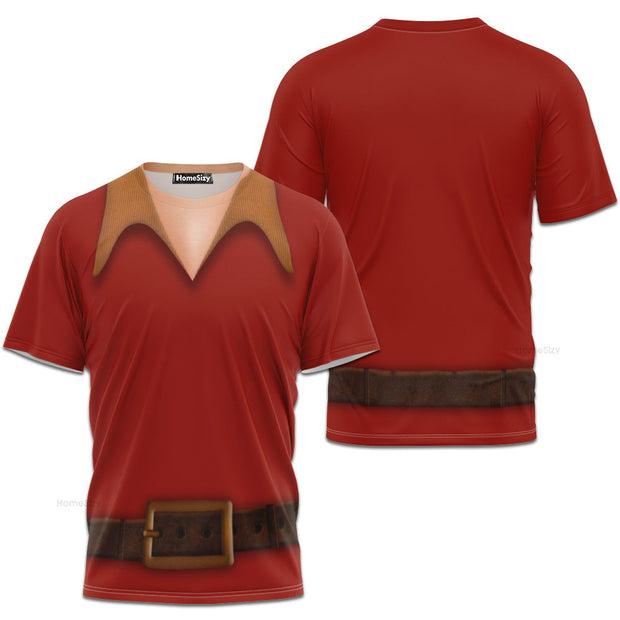 Beauty And The Beast Movie Gaston Cosplay Costume - 3D Tshirt