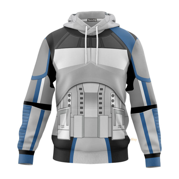 Stwa 3D Captain Rex Costume Hoodie Set CSSWR035