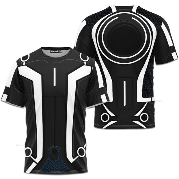 Tron Sam Flynn Legacy Halloween Cosplay Costume - 3D Tshirt