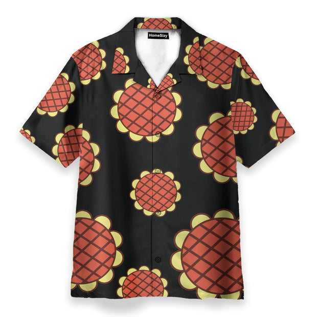 Luffy Dressrosa Sunflower Cosplay Costume - Hawaiian Shirt & Beach Shorts