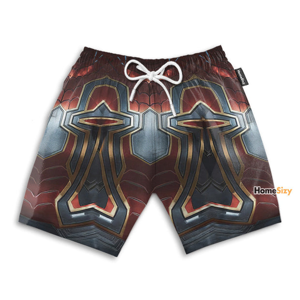 Spiderman Movie Iron Spider Suit Funny Cosplay Costume - Beach Shorts