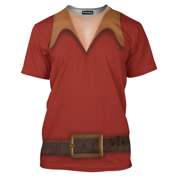 Gaston Beauty And The Beast Cosplay Costume - 3D Tshirt