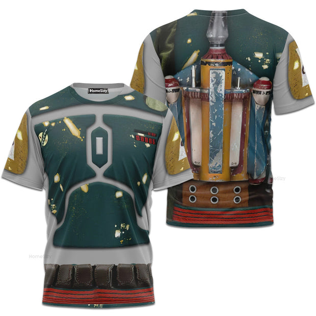 Boba Fett Stwa Cosplay Costume - 3D Tshirt