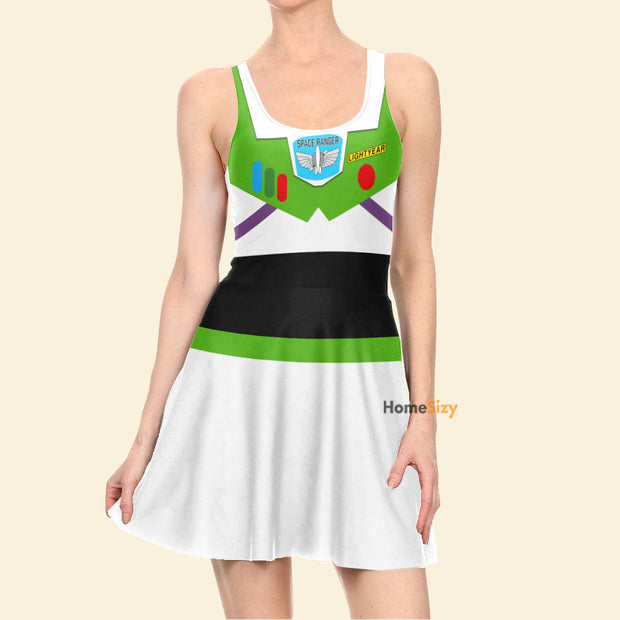Toy Story Movie Buzz Lightyear Cosplay Costume - Skater Dress