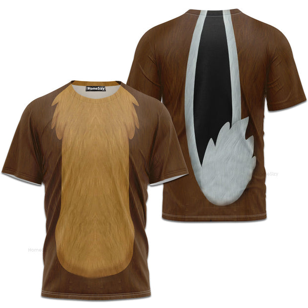 Chip Chip 'N' Dale Cosplay Costume - 3D Tshirt