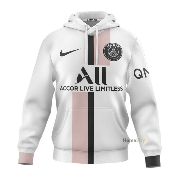 Personalized Custom Name 3D White Mes PSG Tshirt Hoodie QT212478Hf