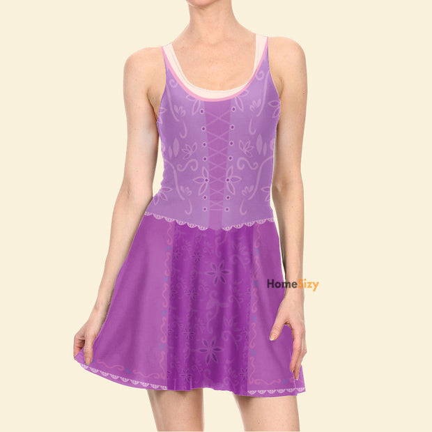 Tangled Movie Rapunzel Cosplay Costume - Skater Dress