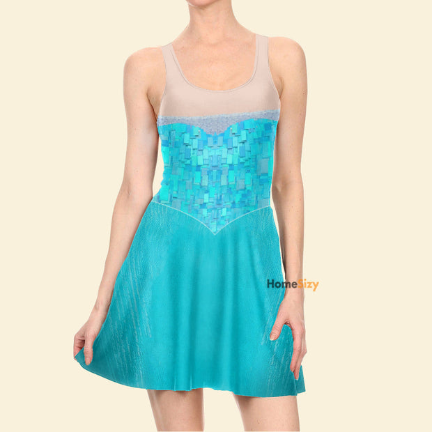 Frozen Movie Elsa Queen Costume Cosplay - Skater Dress